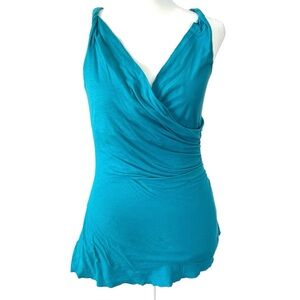 Velvet Women's Turquoise Faux Wrap Tank Top in Size M‎